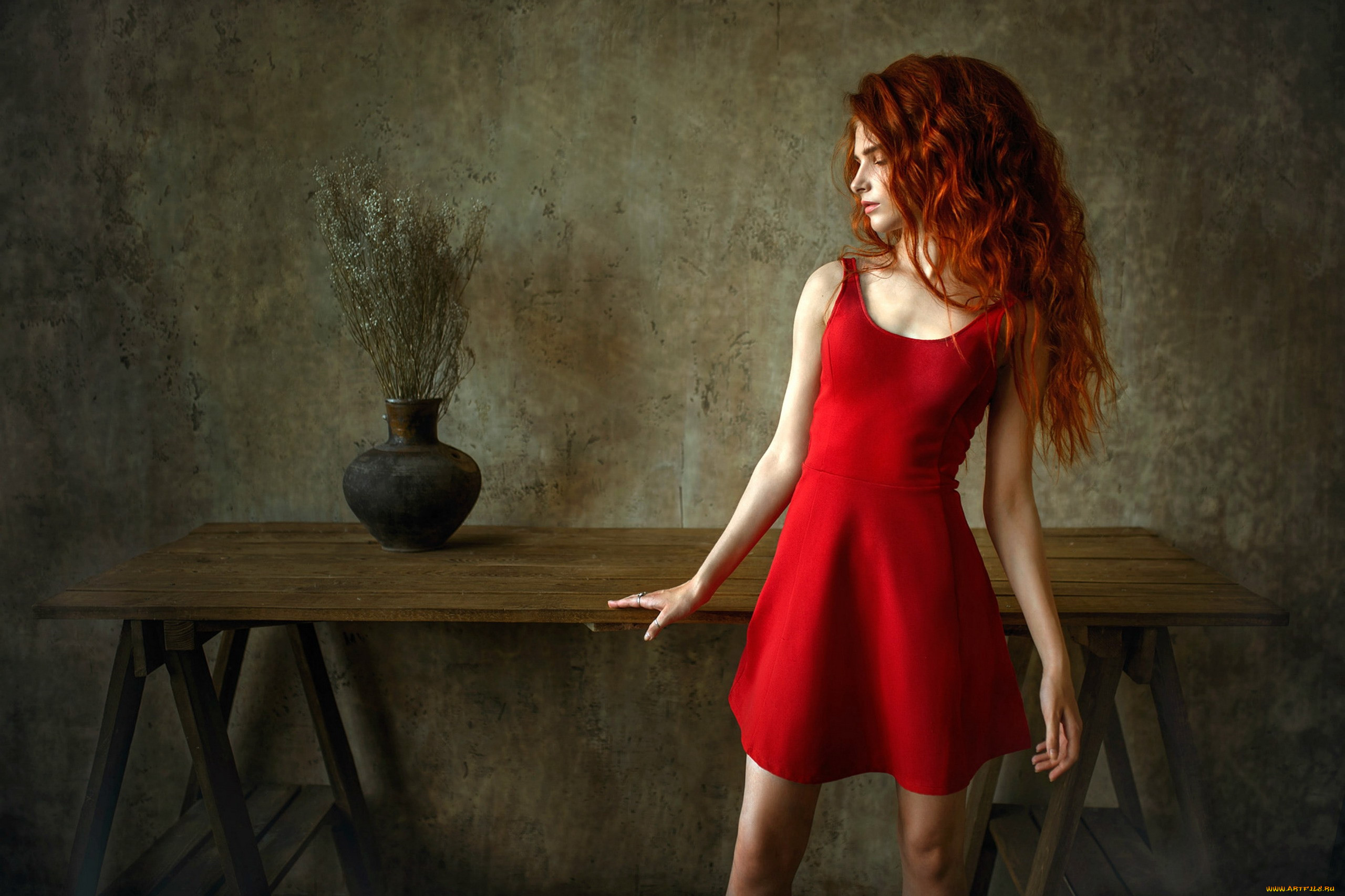 Красное Платье Под Красные Волосы