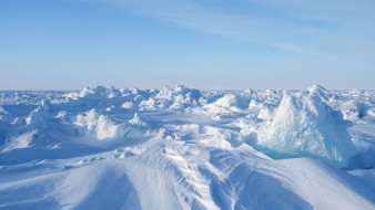 арктика, торосы, снег, лед, зима, мороз