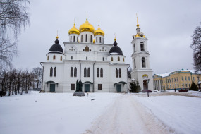 успенский собор, дмитров, зима, православие, московская область