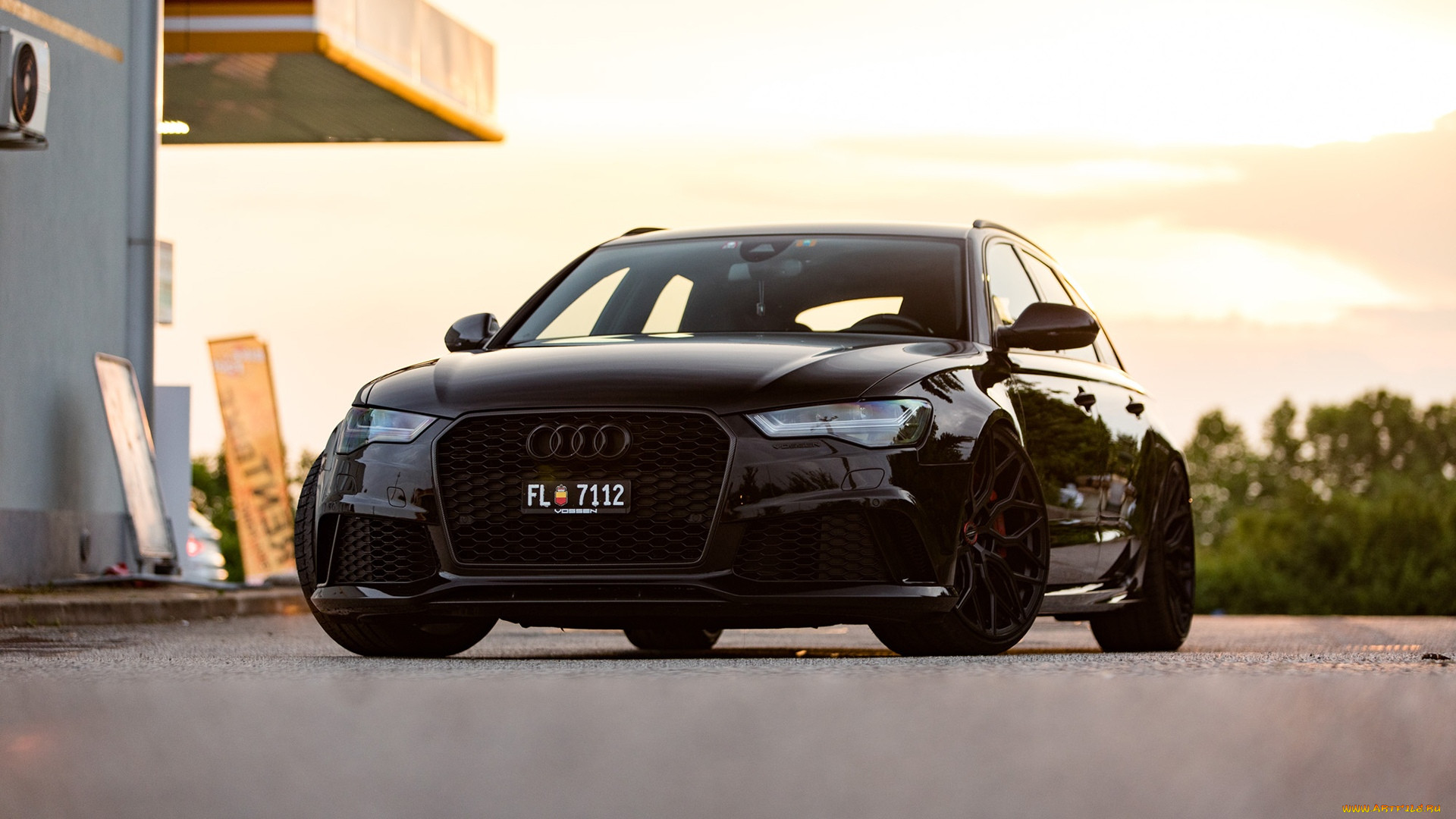 Audi rs6 чёрный 4к