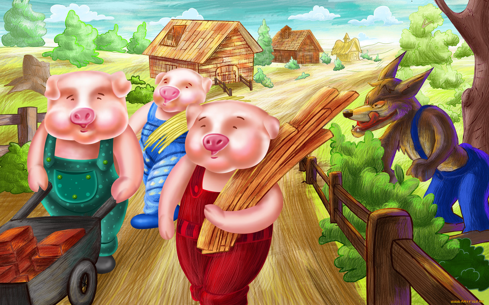 The three little pigs картинки