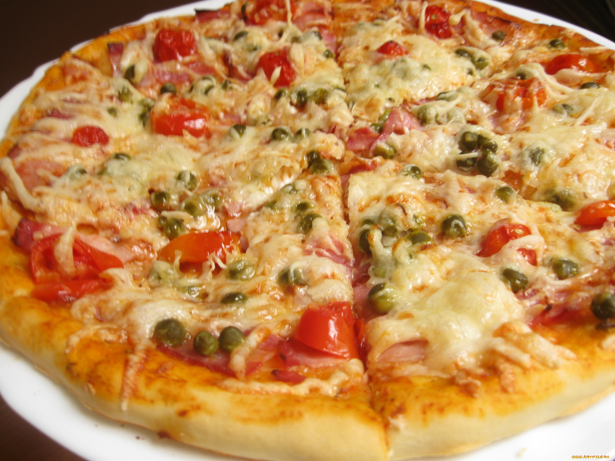 рецепт домашней пиццы с колбасой огурцами помидорами и сыром в духовке фото 101