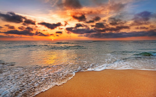      2880x1800 , , , beach, , , , clouds, sky, , , water, landscape, sunset, , ocean, sea, sand, nature, , , 
