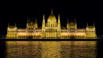 Budapest Parliament at night     2048x1152 budapest parliament at night, ,  , , , 