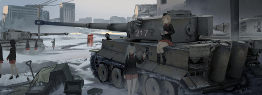 аниме, girls und panzer, танк, девочки