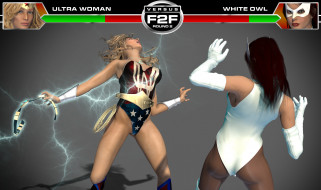 round 3: ultra woman vs white owl     2400x1422 round 3,  ultra woman vs white owl, 3 ,  , fantasy, , , , , 
