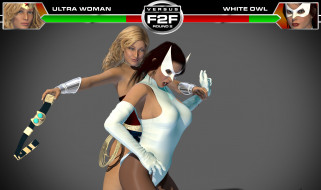 round 3: ultra woman vs white owl     2400x1422 round 3,  ultra woman vs white owl, 3 ,  , fantasy, , , , , 