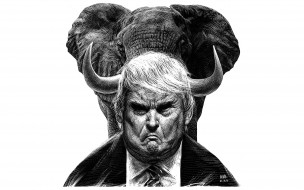 , - , donald, trump, republican, party, elephant, gop