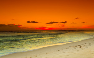      2880x1800 , , , sunset, beach, sea, , , sand, wave