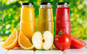 , ,  , , , , , , , , drinks, juice, tomatoes, apple, orange