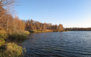 природа, реки, озера, деревья, озеро, осень