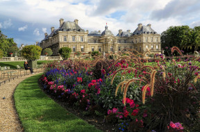 luxembourg gardens,  paris, города, париж , франция, дворец, парк