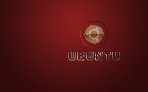 компьютеры, ubuntu linux, логотип, фон