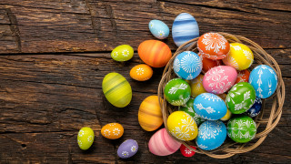      1920x1080 , , holiday, spring, eggs, , , happy, wood, colorful, easter