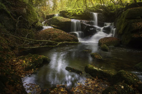      2048x1366 , , stream, , , , , , waterfall, autumn, water, leaves