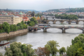 Prague. Bridges over the River Vltava     2048x1365 prague,  bridges over the river vltava, ,  , , , 