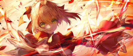      2923x1248 , fate, stay night, saber, extra