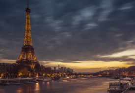 Eiffel Tower and Seine River     2048x1415 eiffel tower and seine river, ,  , , , , 