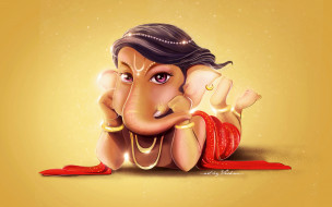      3840x2400 , , cute, lord, ganesha