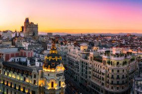 Madrid: Sunset Panorama     2048x1365 madrid,  sunset panorama, ,  , , 