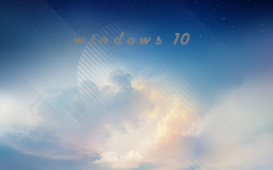 компьютеры, windows  10, фон, логотип