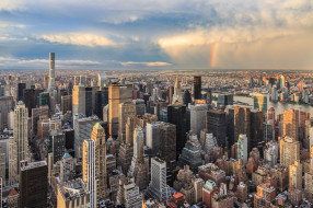 new york city, города, нью-йорк , сша, панорама, небоскребы