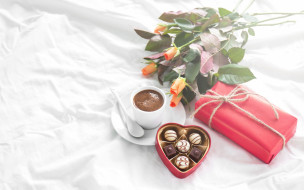 ,   ,  ,  , , valentine`s, day, breakfast, roses, romantic, chocolate, , love, heart, gift, coffee