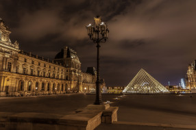 louvre and louvre pyramid, paris france, ,  , , , , 