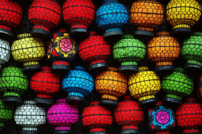      2048x1360 , , colorful, lanterns, light
