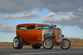 1932-ford-highboy-sedan-gasser, автомобили, custom classic car, gasser