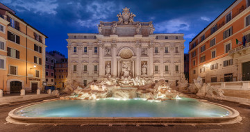 Fontana di Trevi in Rome     2048x1083 fontana di trevi in rome, , ,   , , , 