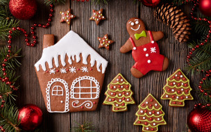      1920x1200 , , xmas, , , , merry, gingerbread, , , , , christmas, cookies, decoration