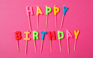 ,  , happy, birthday, decoration, celebration, , colorful, , , letters, , candles