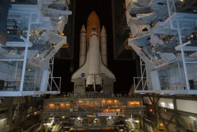 nasa`s kennedy space center in florida space shuttle endeavour, космос, космодромы, стартовые площадки, шаттл