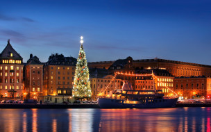 ,  , , xmas, , , design, merry, christmas, , city, , lights, night, decoration, , tree, , holiday, celebration, stockholm, , 