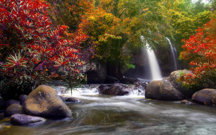      2880x1800 , , , , autumn, waterfall, , river, beautiful, nature, , , forest, , 