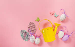      1920x1200 , , pink, eggs, easter, yellow