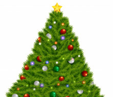 праздничные, векторная графика , новый год, украшения, елка, фон, новый, год, праздник