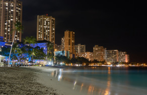Waikiki at night, Honolulu     2048x1335 waikiki at night,  honolulu, , -   , 