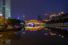Anshun Bridge and Jin River, Chengdu     2048x1367 anshun bridge and jin river,  chengdu, , - , 