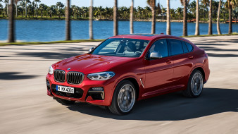 BMW X4 M40d 2019 обои для рабочего стола 2276x1280 bmw x4 m40d 2019, автомобили, bmw, x4, m40d, 2019, red