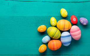      2880x1800 , , , decoration, colorful, wood, easter, , , eggs, spring, happy