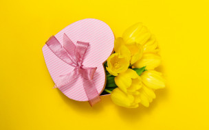 ,   ,  ,  , , , tulips, , romantic, , , love, heart, , flowers, spring, present, yellow, 