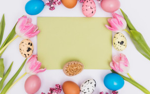      2880x1800 , , easter, , , , flowers, happy, eggs, tulips, tender, decoration, spring, , , , pink