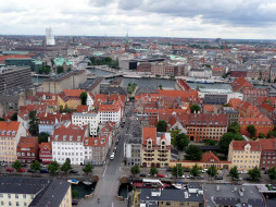 города, копенгаген , дания, панорама
