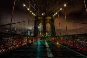 brooklyn bridge, города, нью-йорк , сша, простор