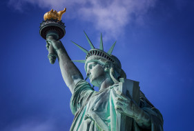 statue of liberty, города, нью-йорк , сша, простор