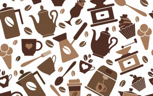      2880x1800  ,  , food, , coffee, background, vector, , , seamless, pattern