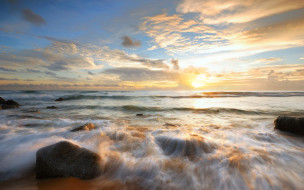 , , , summer, , wave, sea, , beautiful, , , beach, , , sand, sunset, , seascape