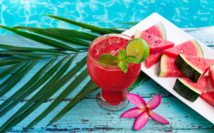 , , , watermelon, summer, tropical, fresh, slice, , drink